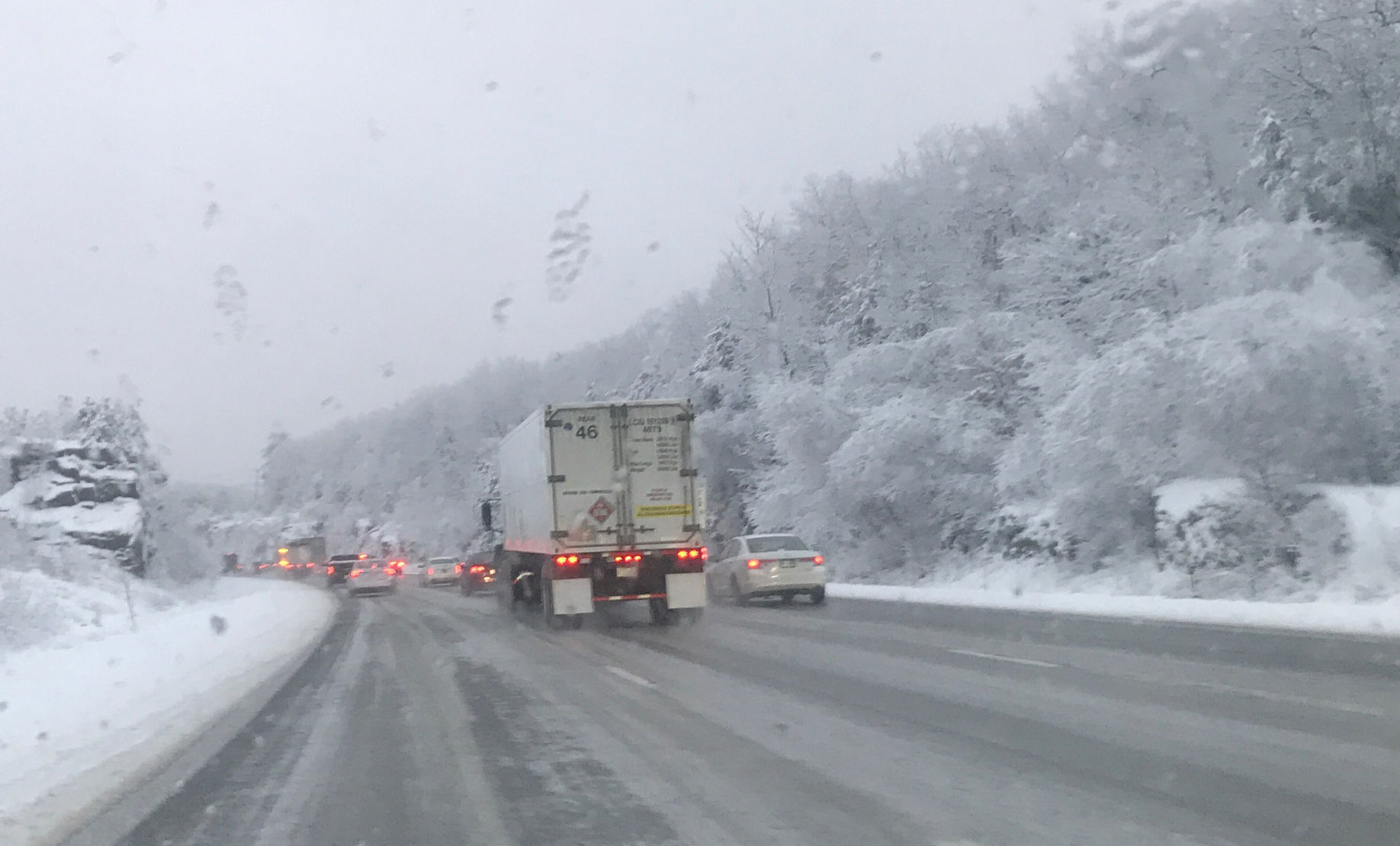 Snowy interstate